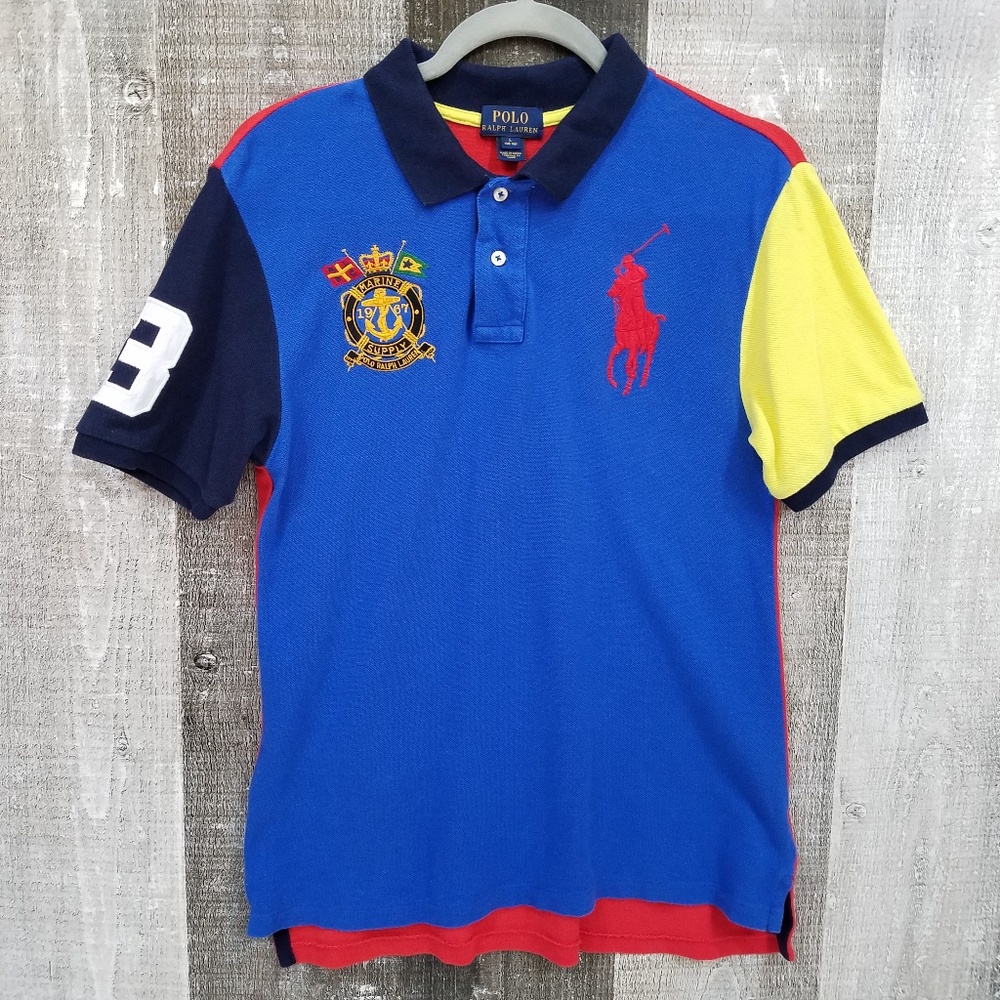 EUC Ralph Lauren Boys Polo Shirt L 14-16